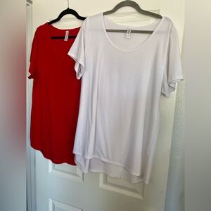 2 -2XL slightly worn LuLaRoe Classic T